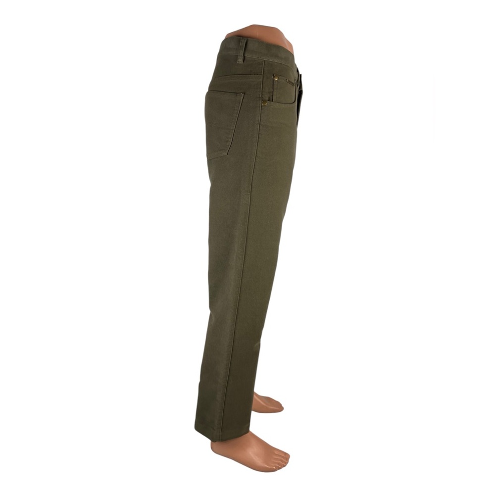 Peter Christian Chamois Pants Size 32 x 30 Green 100% Cotton Trousers Olive - Picture 6 of 10